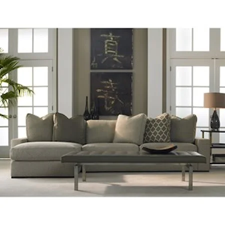 Contemporary 2-Piece Sectional with Right-Sitting Chaise